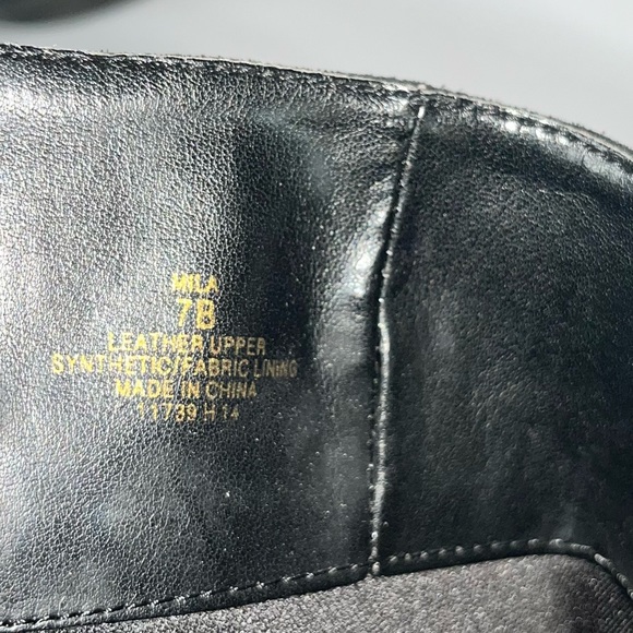 RALPH LAUREN Mila Black Leather Equestrian Boot size 7B - Picture 8 of 10